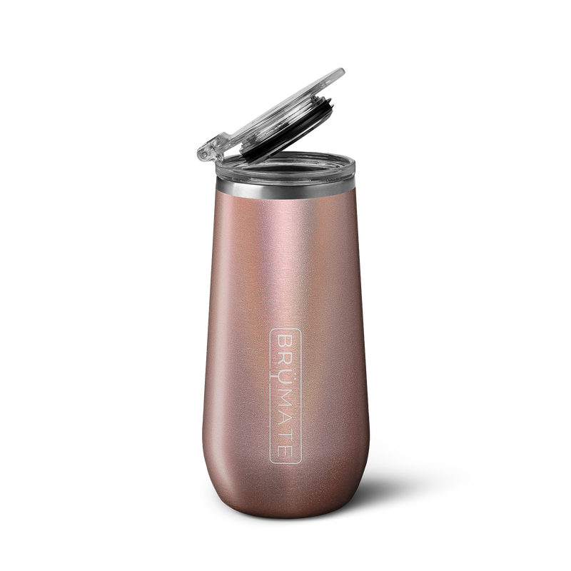 Champagne Flute | Glitter Rose Gold | 12oz Z1